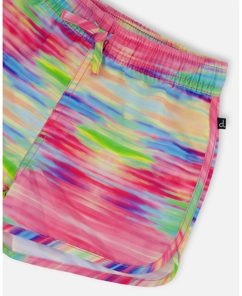 Deux par Girls Printed Swim Shorts Multicolored
