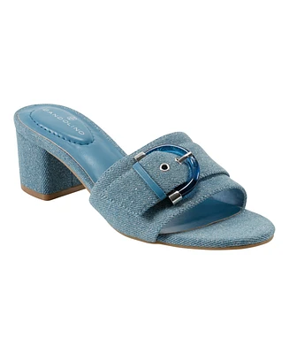 Bandolino Women's Ardonna Buckle Block Heel Sandals
