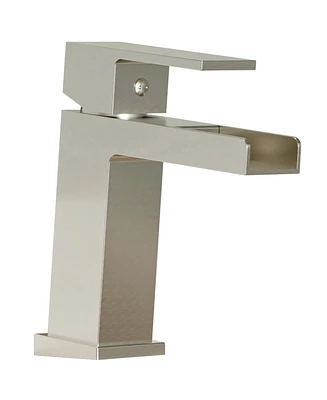 Single Hole Single-Handle Bathroom Sink Faucet With Deck Plate Pop Up Drain With Overflow in Matte Black