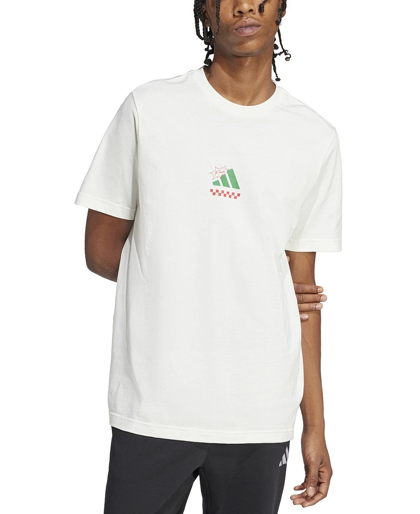 adidas Men's Lounge Pizza Graphic T-Shirt