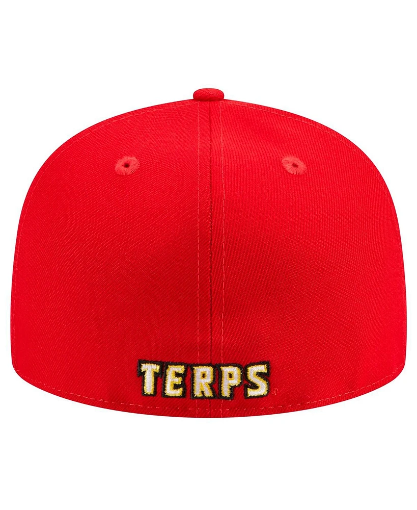 New Era Men's Red Maryland Terrapins 59FIFTY Fitted Hat