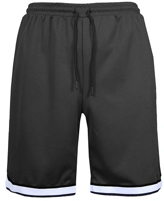 Galaxy By Harvic Men's Premium Active Moisture Wicking Workout Mesh Shorts with Trim