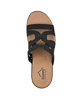 Cliffs by White Mountain Women's Tinisha Wedge Slip-On Sandals