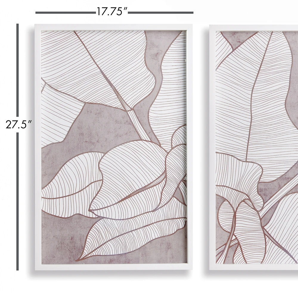 Palm Leaf Prints Set of 2