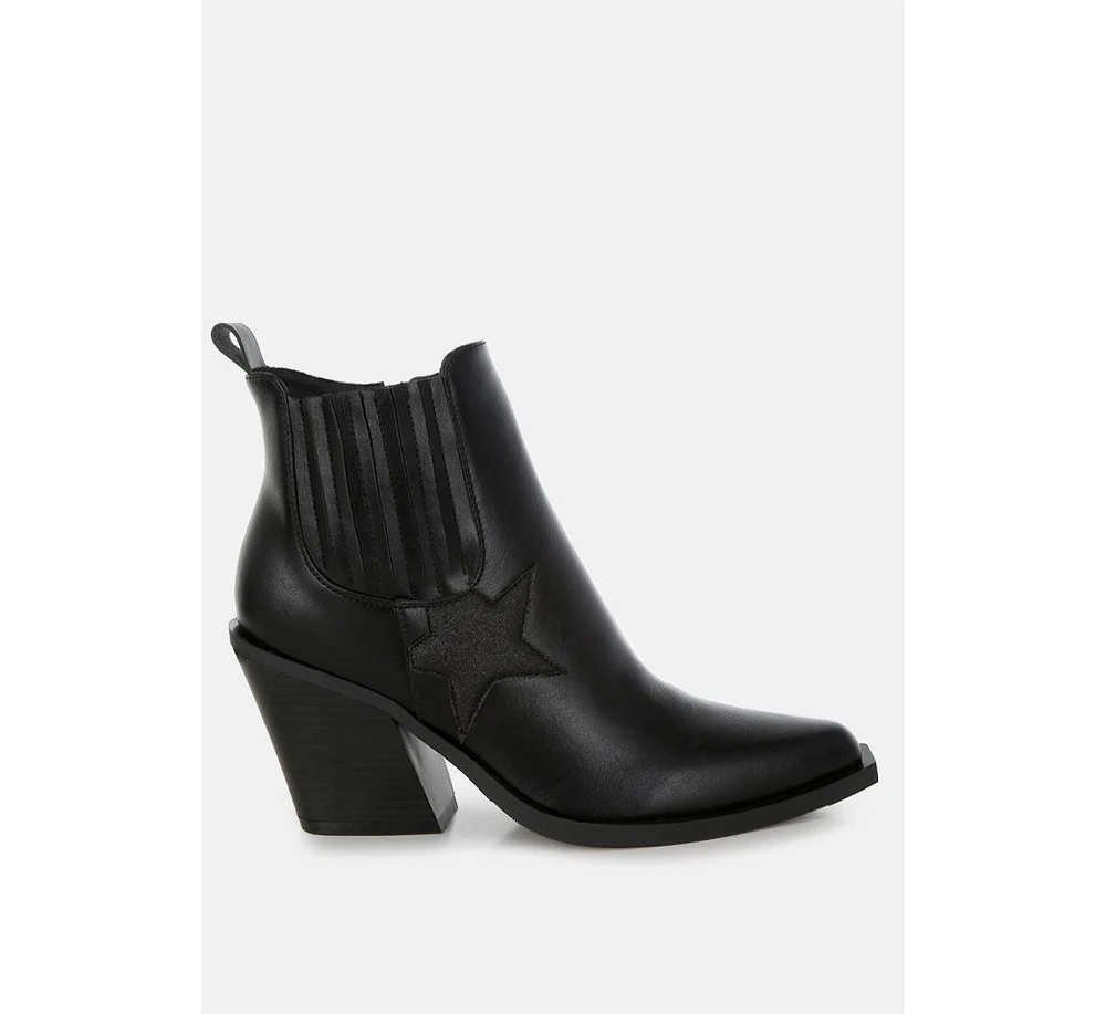 Melt Down Glitter Star Detail Chelsea Boots