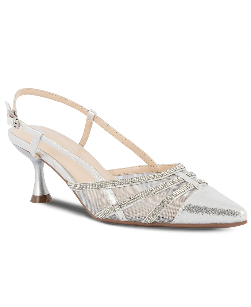 Jones New York Women's Lindala Kitten Heel Slingback Evening Pumps