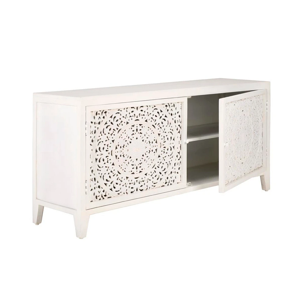 Raura 2 Shelf 2 Door Media Stand