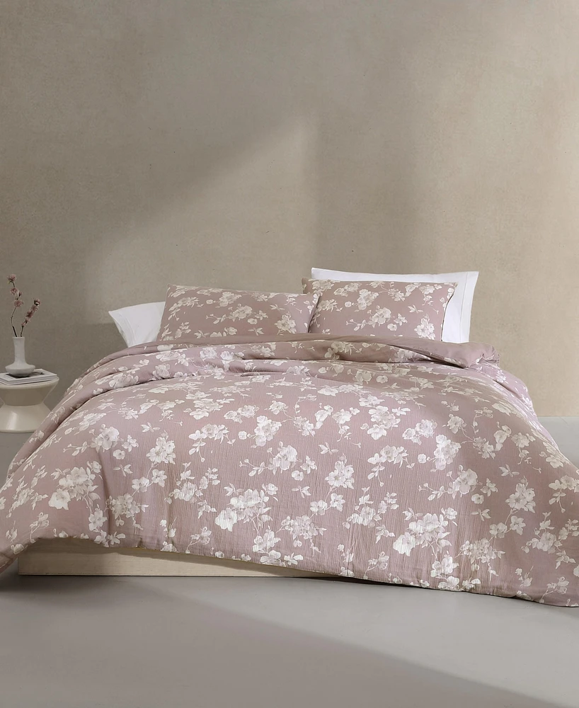 Closeout! Calvin Klein Eternity Floral Cotton Gauze 3-Pc. Comforter Set