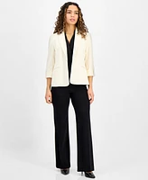 Ak Anne Klein One-Button Roll-Tab-Sleeve Blazer, Regular & Petite