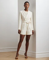 Lauren Ralph Lauren Women's Belted Double-Breasted Cady Romper
