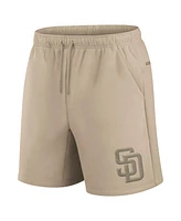 Fanatics Men's and Women's Khaki San Diego Padres Elements Super Soft Fleece Shorts