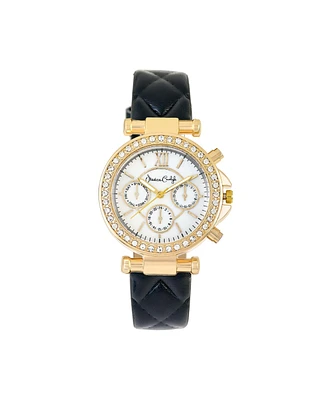 Jessica Carlyle Women's Cognac Leather Strap Analog Watch, 36mm