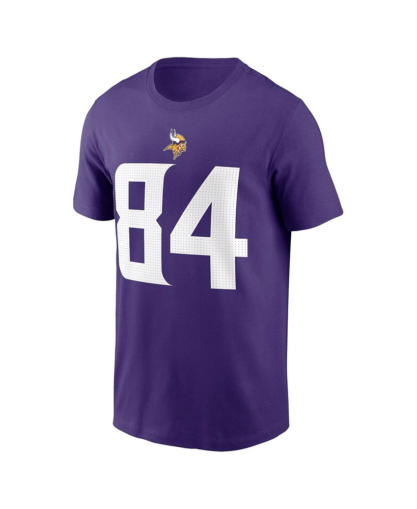 Nike Men's Randy Moss Purple Minnesota Vikings Retired Player Name Number T-Shirt