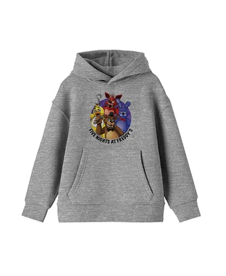 Five Nights At Freddy's Boys Characters Circle Heather Grey