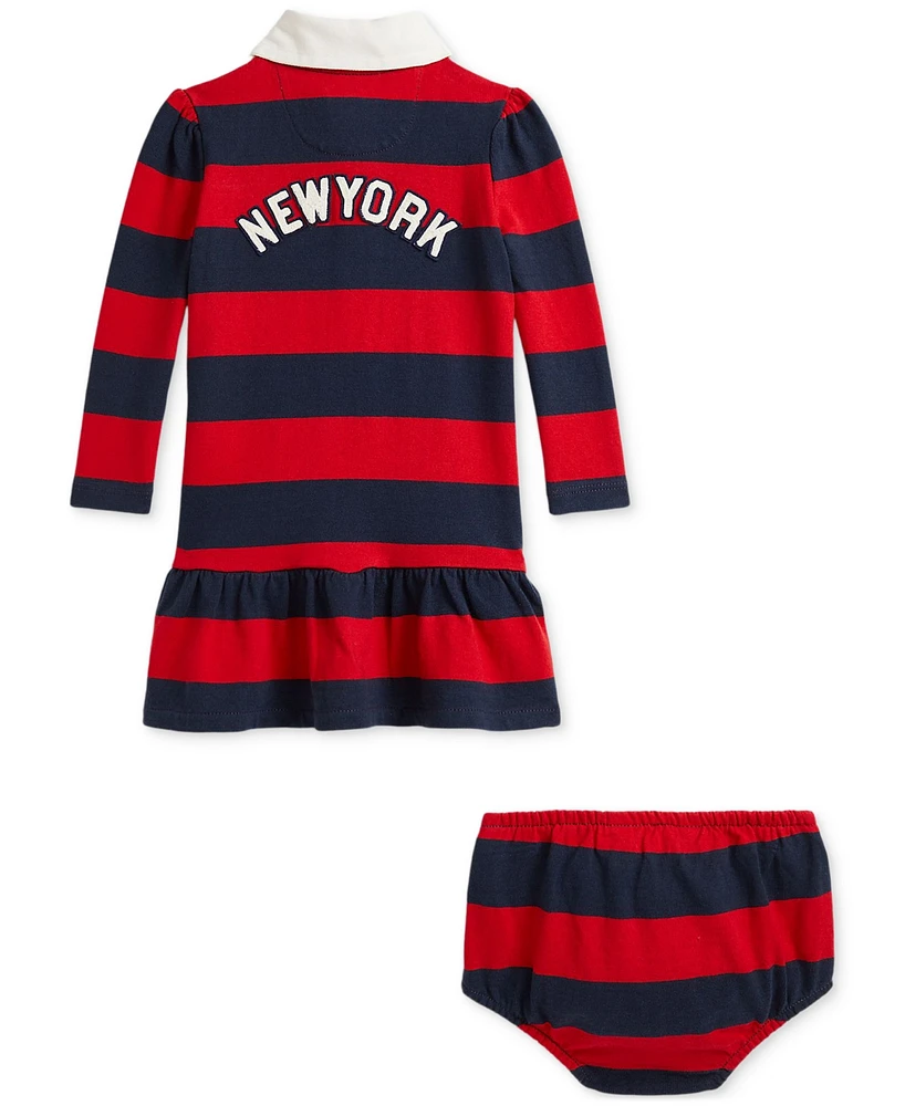 Polo Ralph Lauren Baby Girls Striped Yankees Jersey Dress
