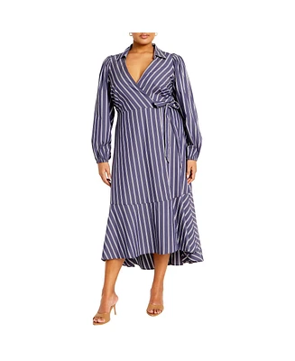 City Chic Plus Selena Wrap Dress