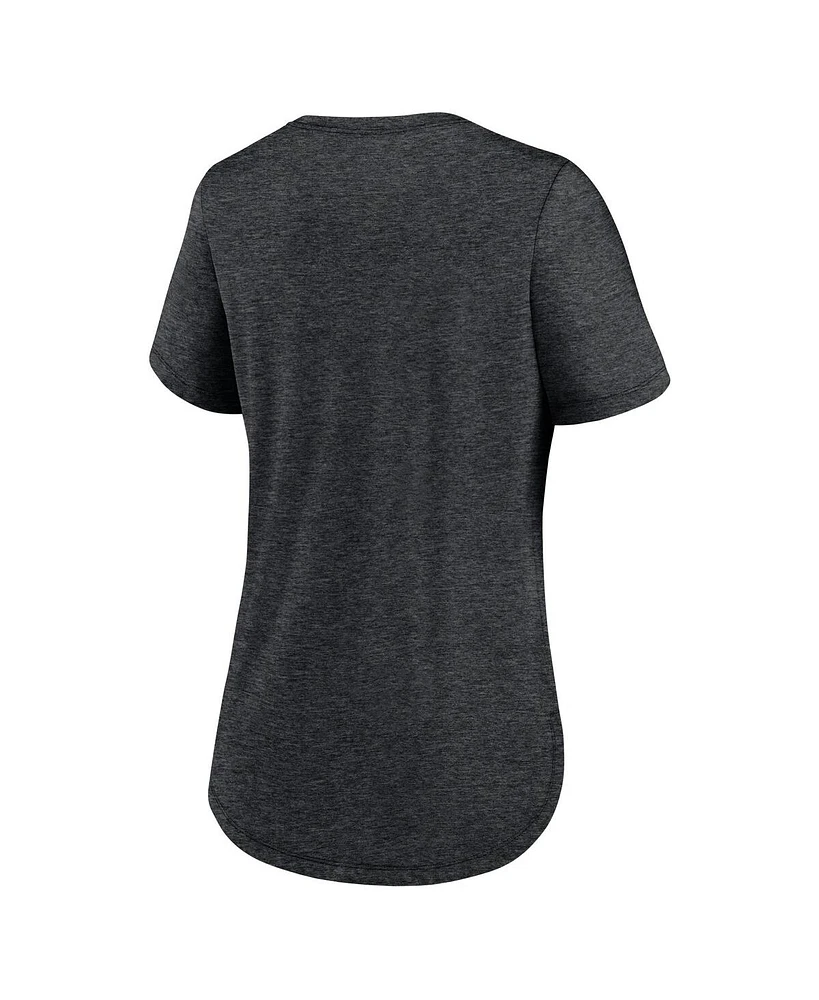 Nike Women's Heather Black Miami Marlins Touch Tri-Blend T-Shirt