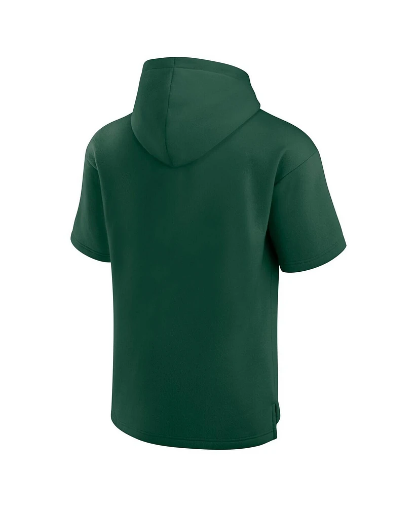 Fanatics Men's Green Miami Hurricanes Ready Short Sleeve Pullover Hoodie