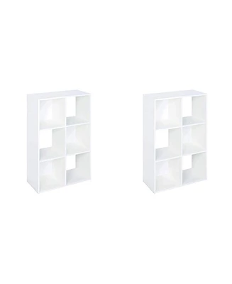 Closetmaid Decorative Home 6-Cube Cubeicals Organizer Storage, White (2 Pack)