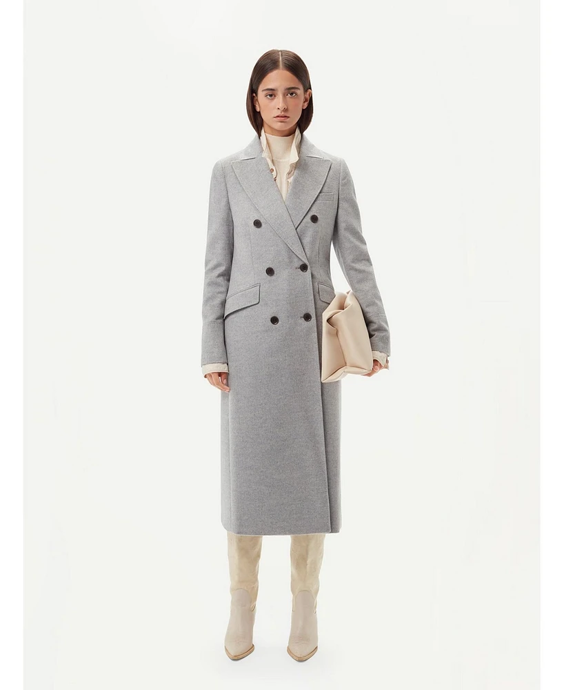 Gobi Cashmere Women's Peak Lapel Long Coat