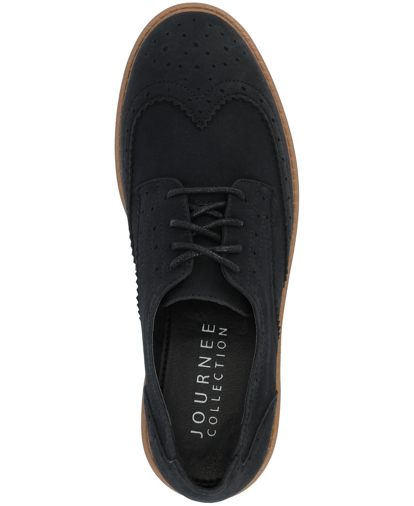 Journee Collection Women's Claudiya Oxford Lug Sole Loafers