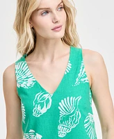 Jones New York Women's Gina V-Neck Trapeze Knee Length Dress