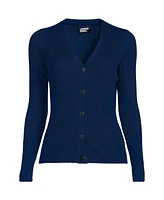 Lands' End Women's Drifter Baby Cable VNeck Cardigan Sweater - Set Top