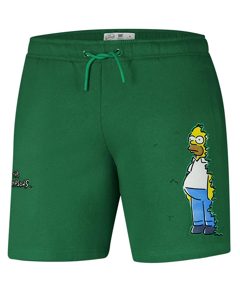 Freeze Max Men's Kelly Green The Simpsons Homer Hiding in the Bushes Shorts
