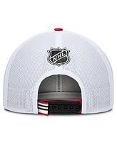 Fanatics Men's Black/White Chicago Blackhawks Authentic Pro Rink Trucker Hat
