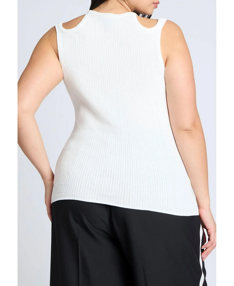 Eloquii Women's Strappy Racer Tank