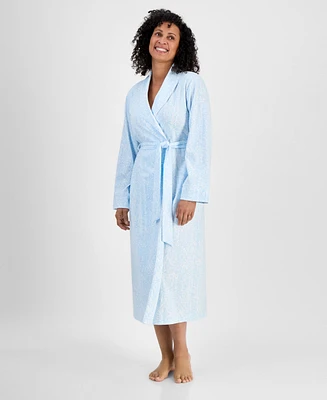 Charter Club Women's Cotton Printed Robe, Exclusively at Macy's