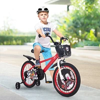 Kids Bike Adjustable with Storage Basket and Double Brake for 3-4 Years Old