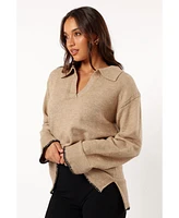 Petal and Pup Women's Elise Contrast Hem Knit Sweater