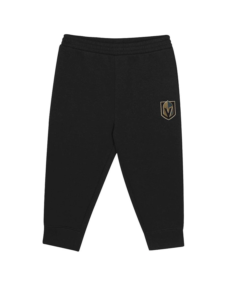 Outerstuff Toddler Black/Gray Vegas Golden Knights Puck Hero Fleece Hoodie and Sweatpants Set, 2-Piece
