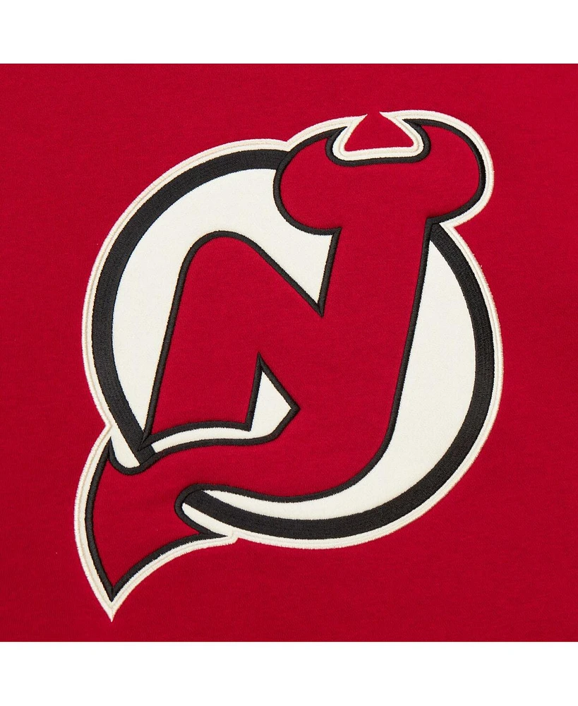 Mitchell & Ness Men's Red New Jersey Devils Heritage Lace-Up Pullover Sweatshirt