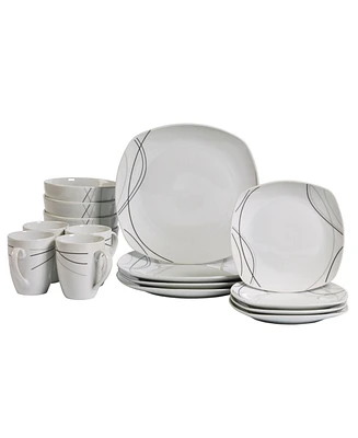Tabletops Unlimited Alec Ash White 16 Pc. Dinnerware Set, Service for 4