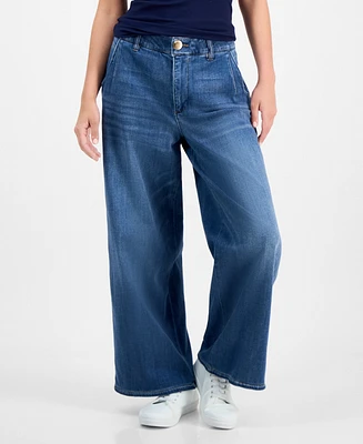 Democracy Petite "Ab"solution Skyrise Wide-Leg Jeans