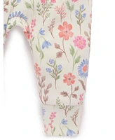 Purebaby Baby Girls Rib Zip Coverall