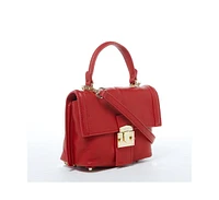 Susu Red Leather Backpack Purse for Women Convertible Crossbody Bag Pebble Texture Handbag