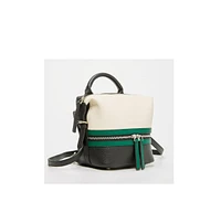 Susu Black Leather Backpack Purse for Women Convertible Crossbody Bag Medium Size Bag with Front and Back Pockets