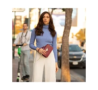 Susu Mini Crossbody Bag Small Leather Burgundy Purse Wristlet Women's Handbag