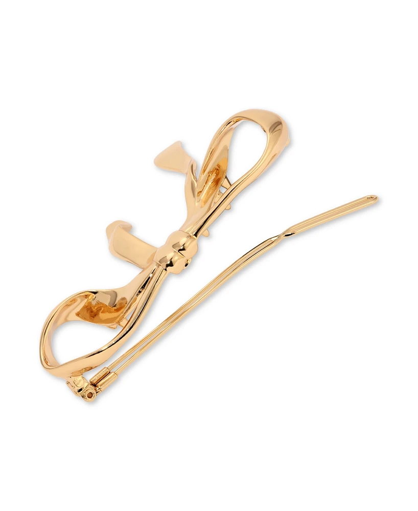 Ettika Bow Gold Tone Barrette
