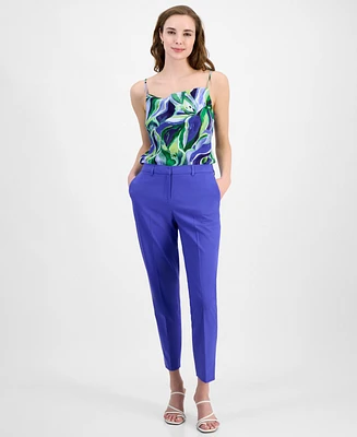 Tahari Asl Women's Mid-Rise Ankle Pants