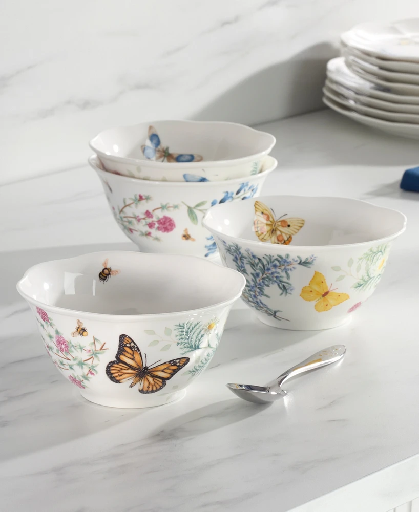 Lenox Butterfly Meadow Herbs Rice Bowls, Set of 4