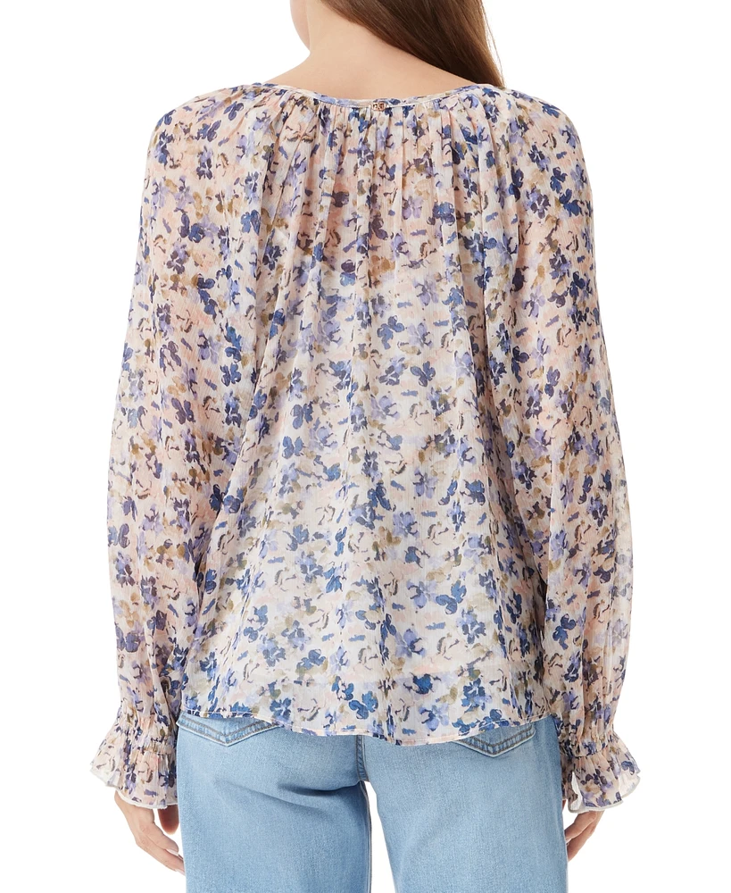 Sam Edelman Women's Kelsie Printed Popover Blouse