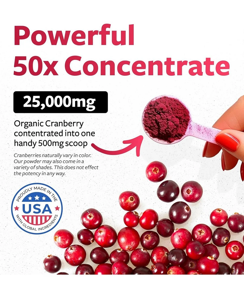 Usda Organic Cranberry Concentrate, Pure Cranberry Juice Concentrate for Urinary Tract, Joint & Kidney Health Support, Pure Co, 200srv