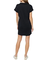 Three Dots Women's Koda Cotton Collared Mini Dress