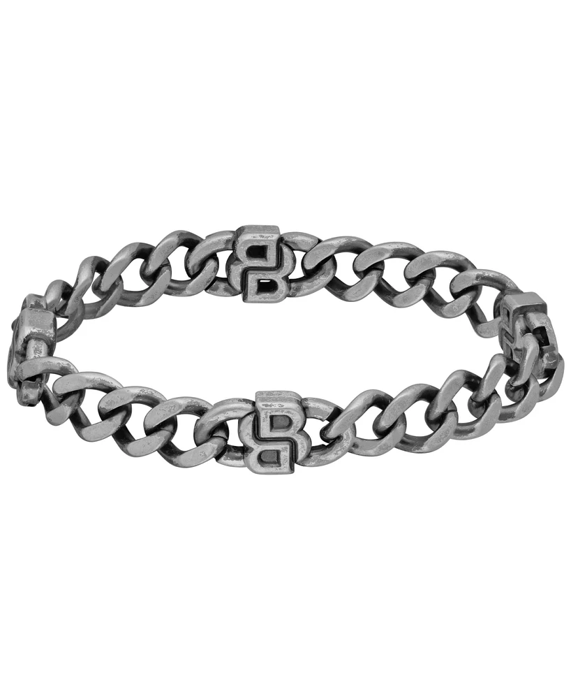 Hugo Boss Men's Double B Absolute Galvanic Blackening Stainless Steel Chain Bracelet
