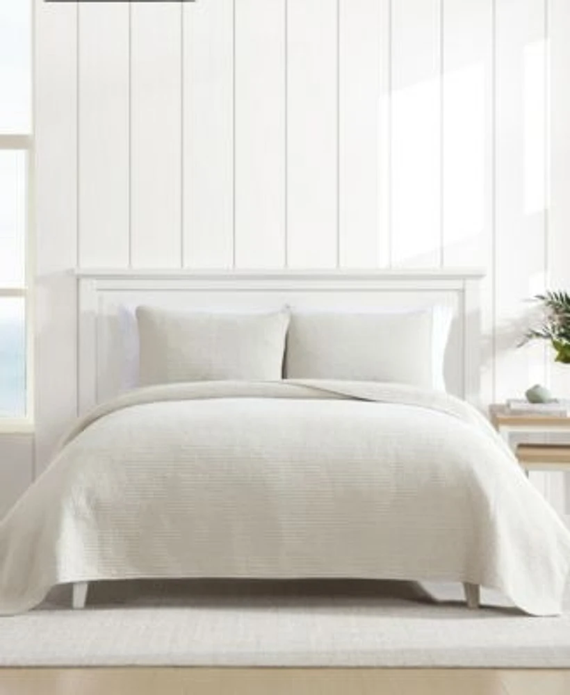 Nautica Seashore Stitch Washed Quilt Set