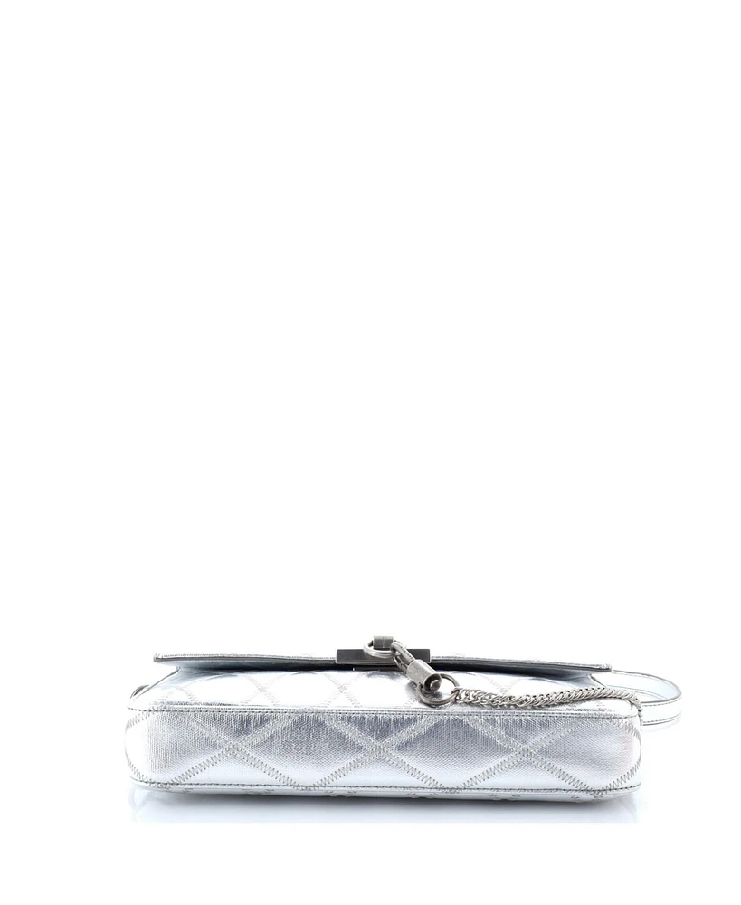 Pre-Owned Givenchy Medium Charm Shoulder Bag Quilted Leather